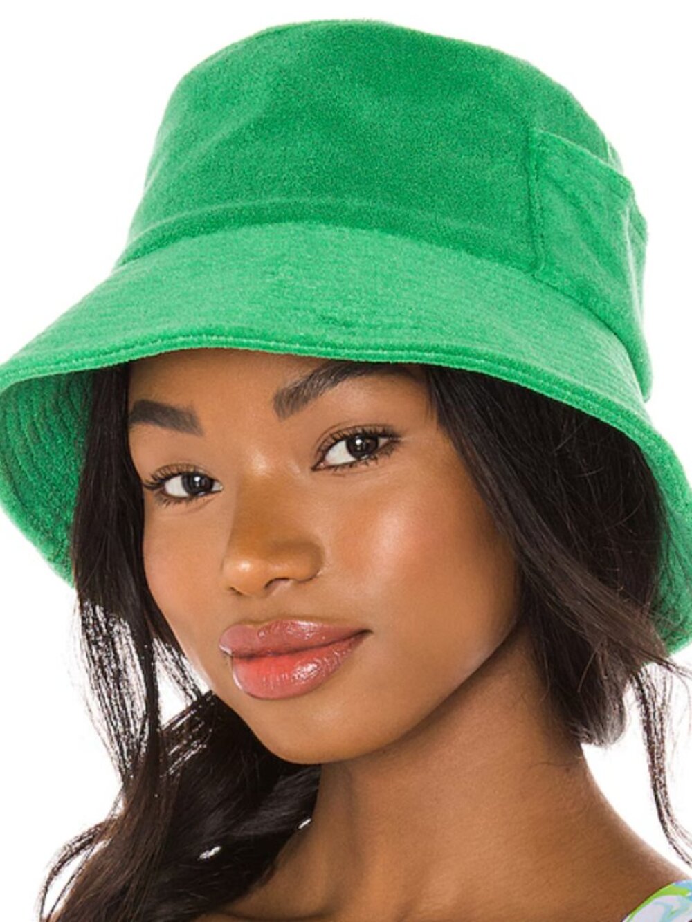Lack of Color Wave Emerald Green Terry Cloth Bucket Hat - S/M
